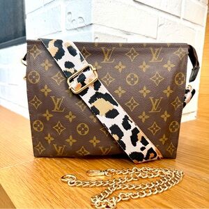 Louis Vuitton Authentic Vintage Monogram Custom Toiletry Bag / Shoulder Bag